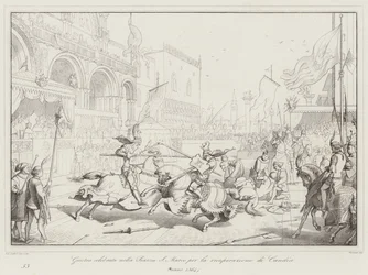 Turnier auf dem Markusplatz zur Rückeroberung von Candia