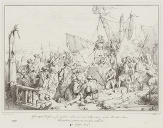 Giuseppe Dolfino lässt die Mannschaft seines Schiffes schwören, das Pulver lieber in die Luft zu jagen, als sich zu ergeben