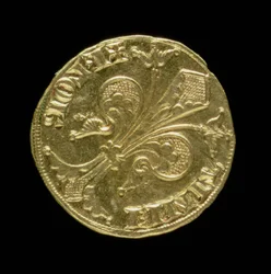 Goldflorin (Vorderseite) mit einer Lilie, Florentinisch, 1252