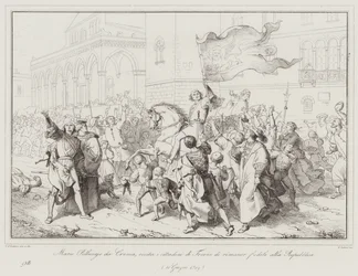 Marco Pelliciajo aus Crema ermutigt die Bürger von Treviso, der Republik treu zu bleiben