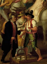 Mozzarella-Verkäufer (Detail)