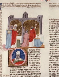 Ms. 183, f.312r: De consecratione, Miniatur aus dem 