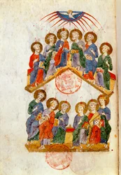 Ms 364 Pfingsten, aus dem Brevier von Monte Cassino