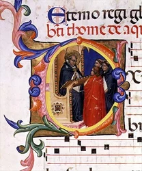 Ms 559 f.285v Historisierte Initiale 