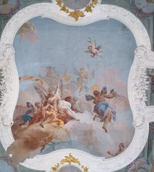 Mythologische Szene mit dem Tierkreis