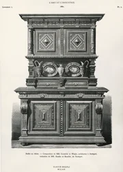 Eichenbuffet, entworfen in Stuttgart, Illustration aus L