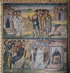 Mosaiktafel, Mittelschiff, Basilika Santa Maria Maggiore, Rom, Italien, 5. Jahrhundert