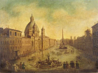 Überflutete Piazza Navona