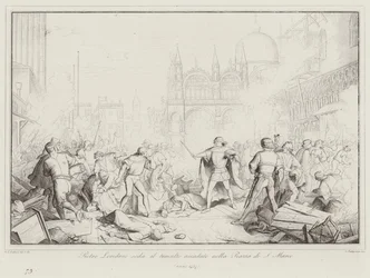 Pietro Loredano beruhigt den Tumult auf dem Markusplatz