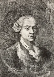 Porträt von Carlo Goldoni (1707-1793), italienischer Dramatiker, Gravur von Marco Pitteri nach einem Gemälde von Giambattista Piazzetta und einer Zeichnung von E. Ximenes