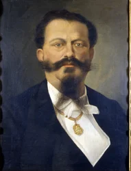 Porträt von König Viktor Emanuel II. (1820 - 1878). Gemälde. 19. Jahrhundert. Museo del Risorgimento. Mailand
