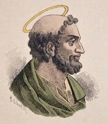 Porträt von Sankt Petrus (1. Jahrhundert), erster Papst und Bischof von Rom