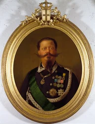 Porträt des Königs von Italien Vittorio Emanuele II (1820-1870)
