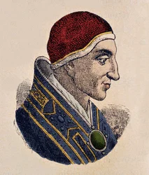 Porträt von Papst Johannes XV (985-996)