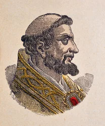 Porträt von Papst Pelagius I. (556-561)