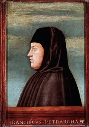 Porträt des Dichters Francesco Petrarca genannt Petrarch (1304-1374). Gemälde der venezianischen Schule. 15. Jahrhundert. Rom, Galleria Borghese