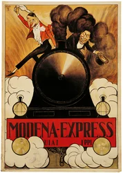 Plakat, das den Modena Express bewirbt