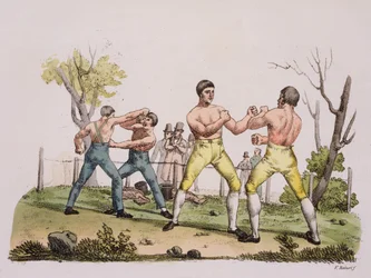 Pugilisten, Tafel 31 aus Die Geschichte der Nationen (Aquatinta)