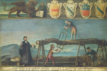 Zeichen der venezianischen Sägewerksarbeiter-Gilde, 1445