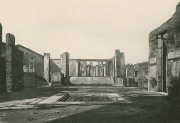 Das Atrium des Cassia-Hauses wie es ist (Gravur)