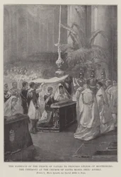Die Hochzeit des Prinzen von Neapel mit Prinzessin Helene von Montenegro, die Zeremonie in der Kirche Santa Maria Degl