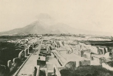 Das Panorama von Pompeji (Gravur)