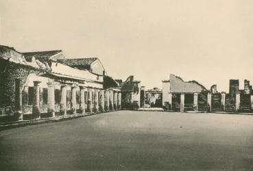 Die Stabianischen Bäder - Der Ringplatz (Gravur)