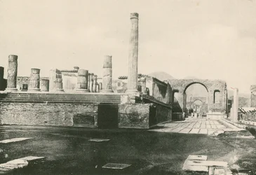 Der Tempel des Jove und der Bogen des Nero wie sie sind (Gravur)