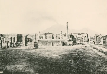 Der Tempel des Jove im Zivilforum wie er ist (Gravur)