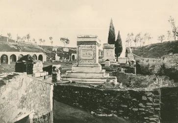 Das Ustrinum oder Krematorium wie es ist (Gravur)