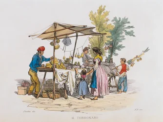 Der Torronaro (Nougatverkäufer) (Gravur)