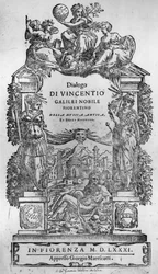 Titelseite von Della Musica Antica et della Moderna von Vincenzo Galilei, 1581