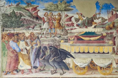 Triumph des Merkur, Halle der Monate, Nordwand: "Juni", ca. 1468-70