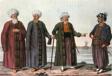 Uniformen der osmanischen Marine, graviert von V. Raineri