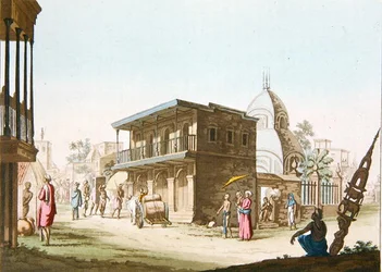 Ansicht einer Straße in Kalkutta, aus 