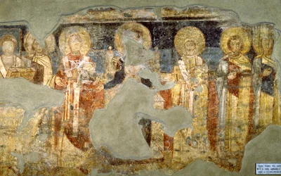 Jungfrau Maria und Papst Adrian I.