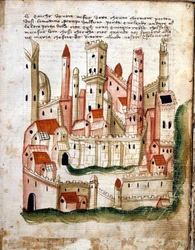 Ansicht der Stadt Jerusalem, aus Libro d