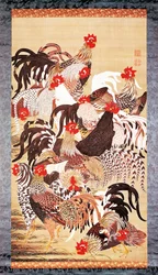 Dreizehn Hähne, aus Doshoku Sai-e (Farbenreiche Welt der Lebewesen) Edo-Periode, ca. 1757-66