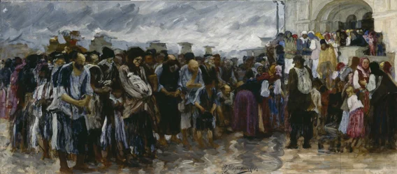 Bettler an der Kirche, 1889