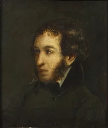 Letztes Lebensporträt des Dichters Alexander Sergejewitsch Puschkin 1799-1837, 1837