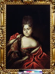 Porträt der Großfürstin Natalja Alexejewna von Russland (1673-1716), Schwester von Zar Peter dem Großen (1672-1725)