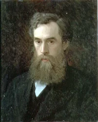 Porträt von Pavel Mikhailovich Tretyakov (1832-98) 1876