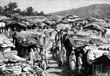Das Beni-Ramasses Viertel, Constantine, Algerien, 1895