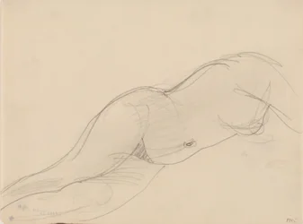 Weibliches Modell, liegend