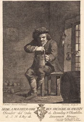 Ein sitzender Bauer