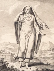 Eine stehende arabische Frau