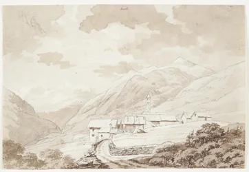Das Dorf Airolo in den Alpen