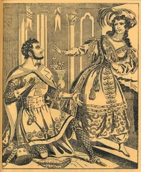 Ivanhoe: Sir Brian de Bois Guilbert & Rebecca, 19. Jahrhundert