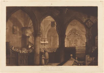 Innenansicht einer Kirche, veröffentlicht 1819
