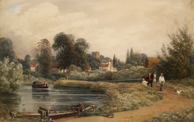 Blick auf Iffley vom Fluss, 1841